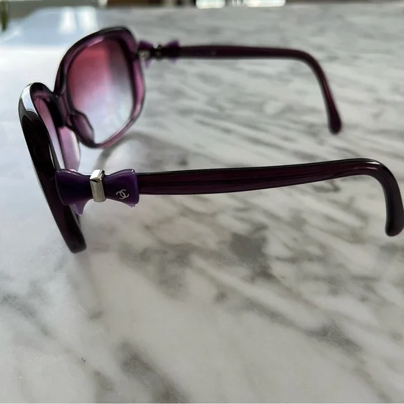 Chanel Acetate CC Bow Sunglasses 5171 Purple - Picture 8 of 10